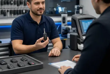 Chaveiro confeccionando uma chave codificada em Formosa.